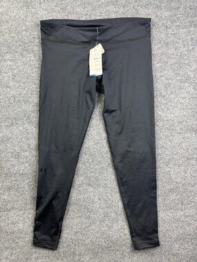 Under Armour Leggings Womens XL Black ColdGear Compression Thermal Running Gym